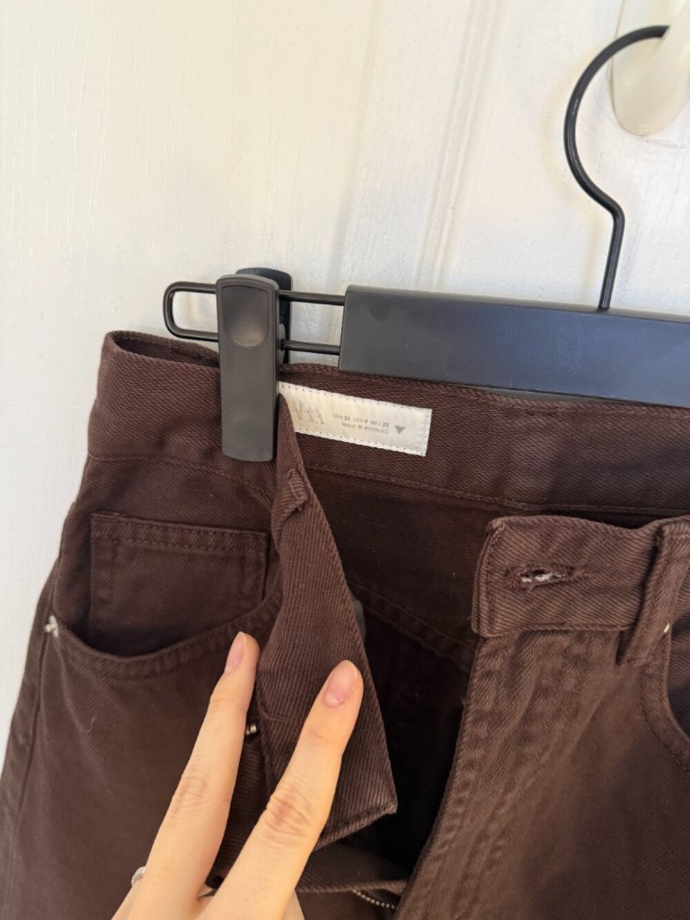Zara TRF Extra Wide Leg High Waist Jeans in Brown - Picture 5 of 7
